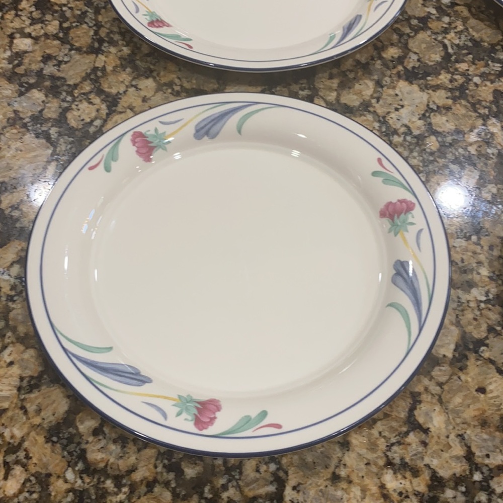 6 Poppies on Blue Lenox salad plates 8-3/8” Diameter